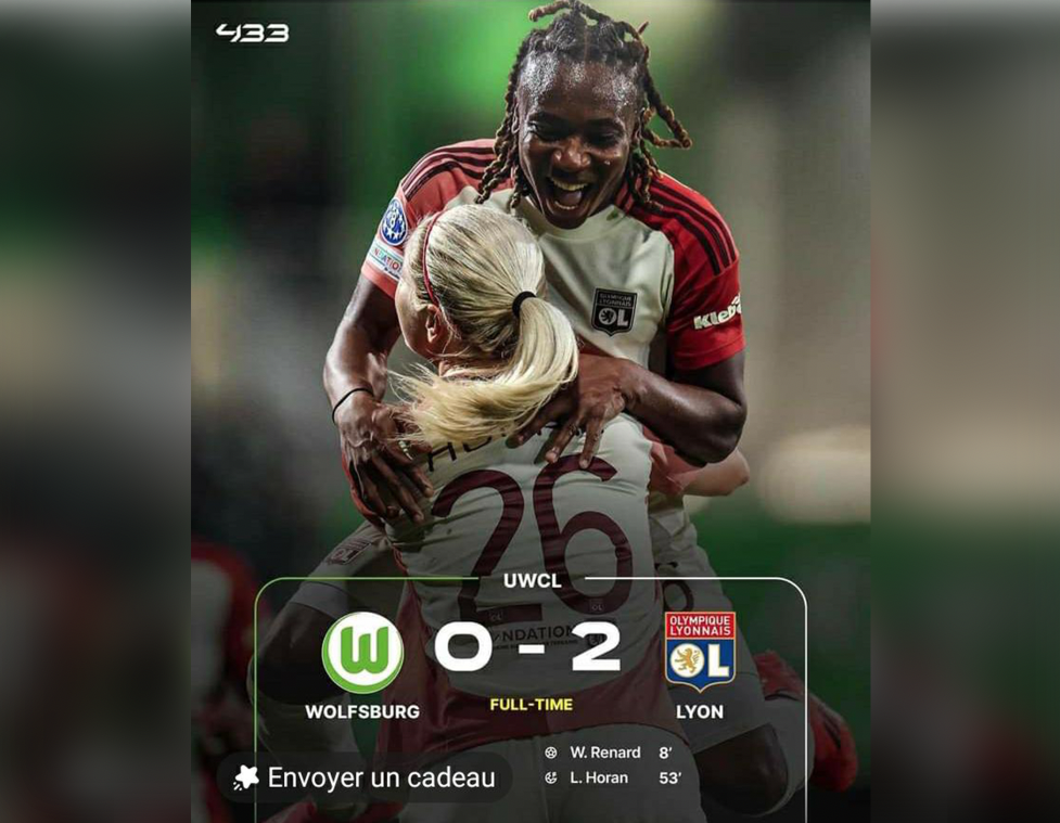 Corventina mène l'OL à la victoire contre Wolfsburg